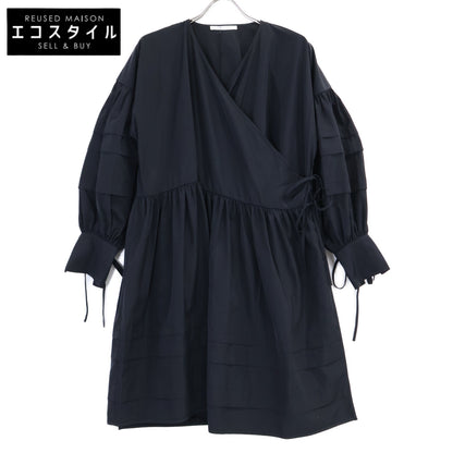 Cecilie Bahnsen セシリーバンセン EDI-0009 ブラック AMALIE DRESS ティアードラップワンピース ワンピース