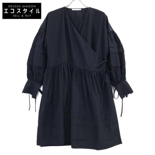 Cecilie Bahnsen Cecilie Bahnsen EDI-0009 black AMALIE DRESS tiered wrap dress dress