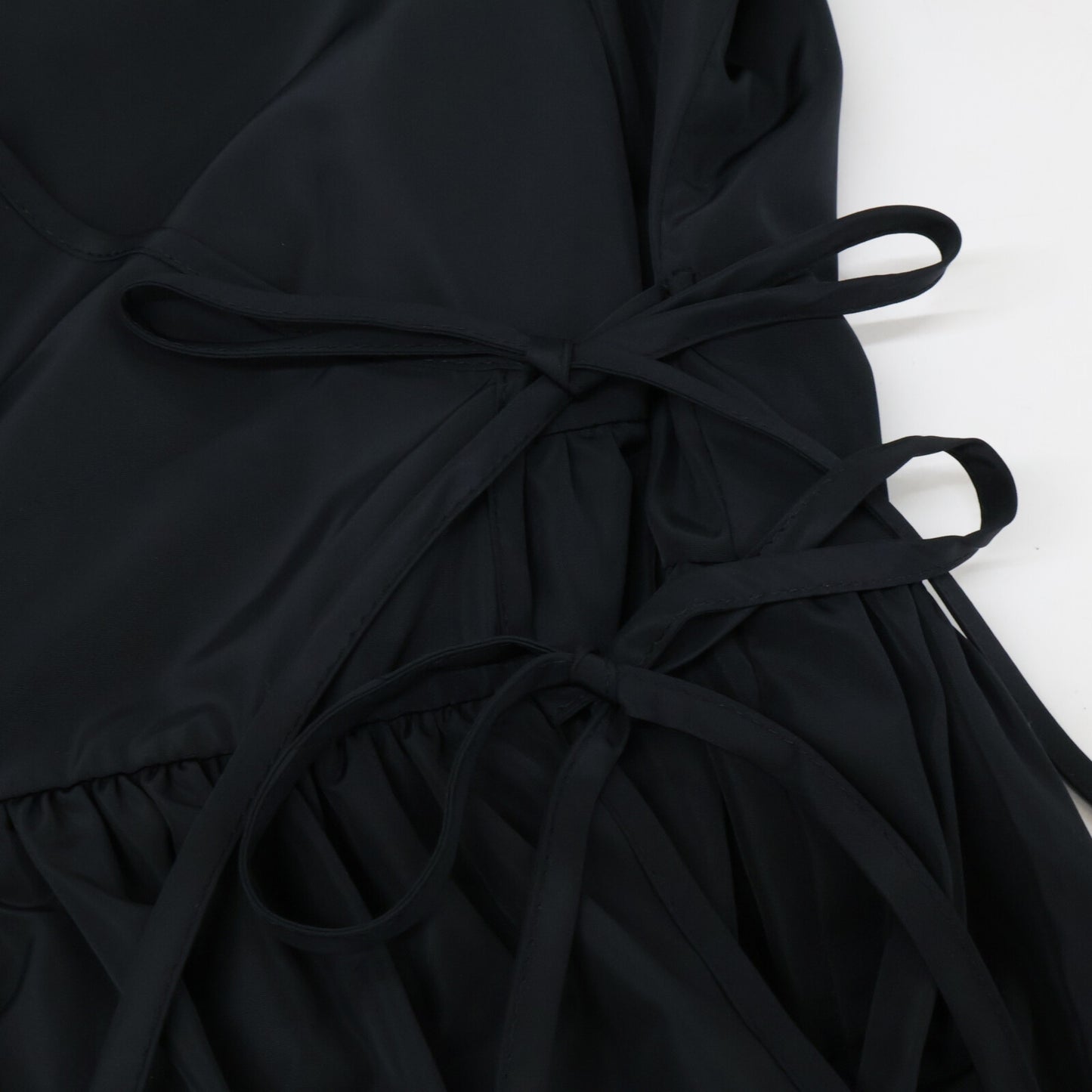 Cecilie Bahnsen セシリーバンセン EDI-0009 ブラック AMALIE DRESS ティアードラップワンピース ワンピース
