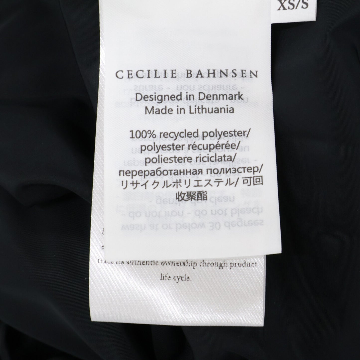 Cecilie Bahnsen セシリーバンセン EDI-0009 ブラック AMALIE DRESS ティアードラップワンピース ワンピース