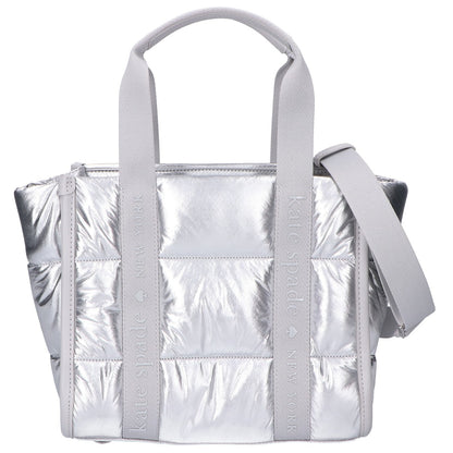 Kate spade ケイトスペード 【美品】KO056 SLV キップ パフィー スモール トートバッグ