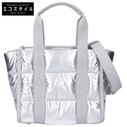 Kate spade ケイトスペード 【美品】KO056 SLV キップ パフィー スモール トートバッグ