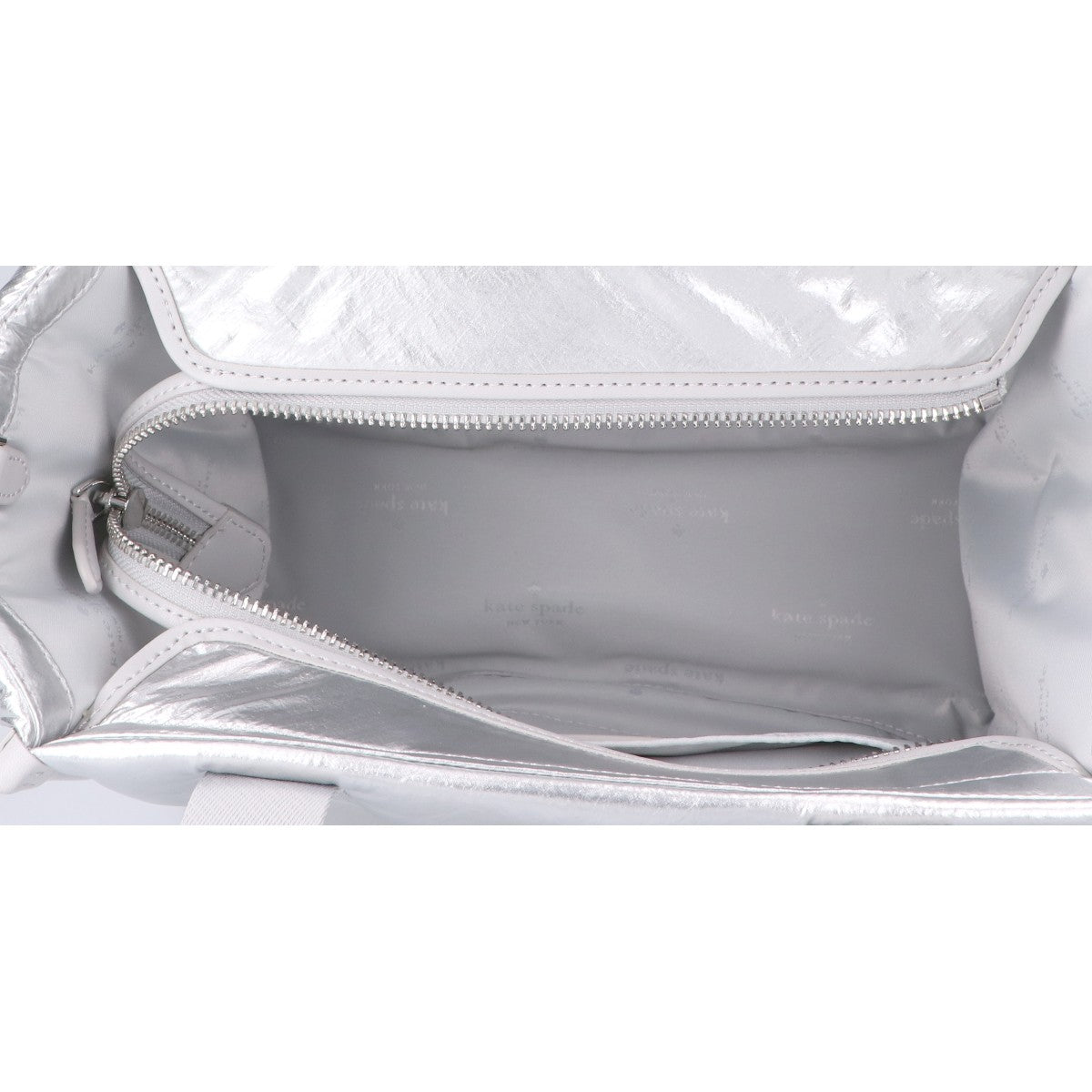 Kate spade ケイトスペード 【美品】KO056 SLV キップ パフィー スモール トートバッグ