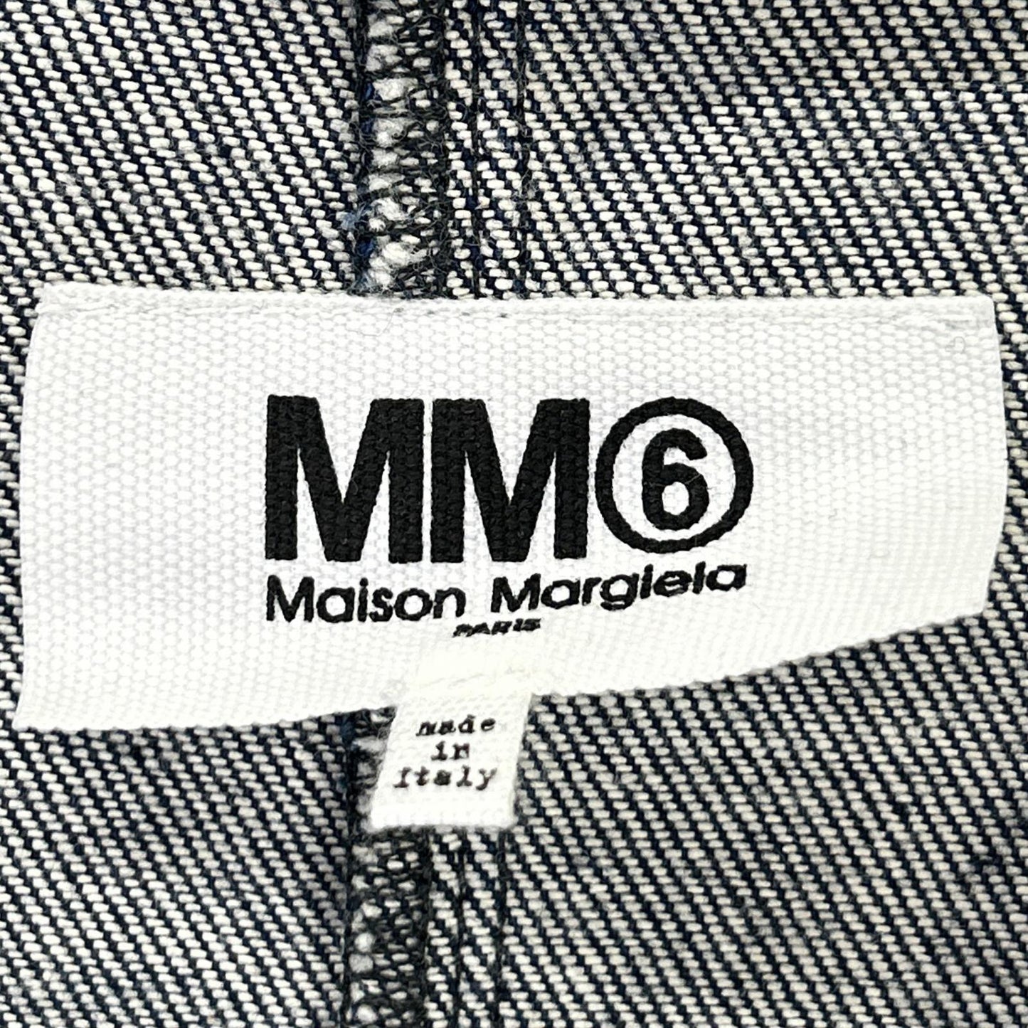 MM6 エムエムシックス 17SS S52NC0085 インディゴ コットン Vネックデニム ハーフスリーブカットソー トップス