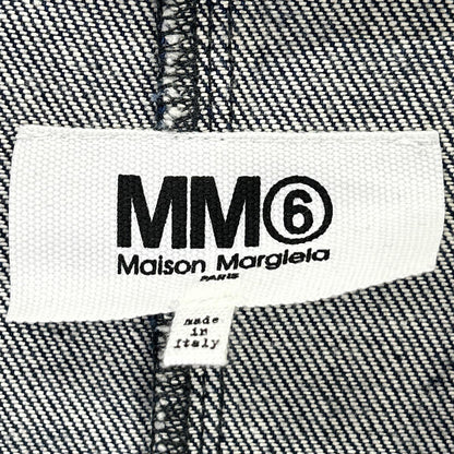 MM6 エムエムシックス 17SS S52NC0085 インディゴ コットン Vネックデニム ハーフスリーブカットソー トップス