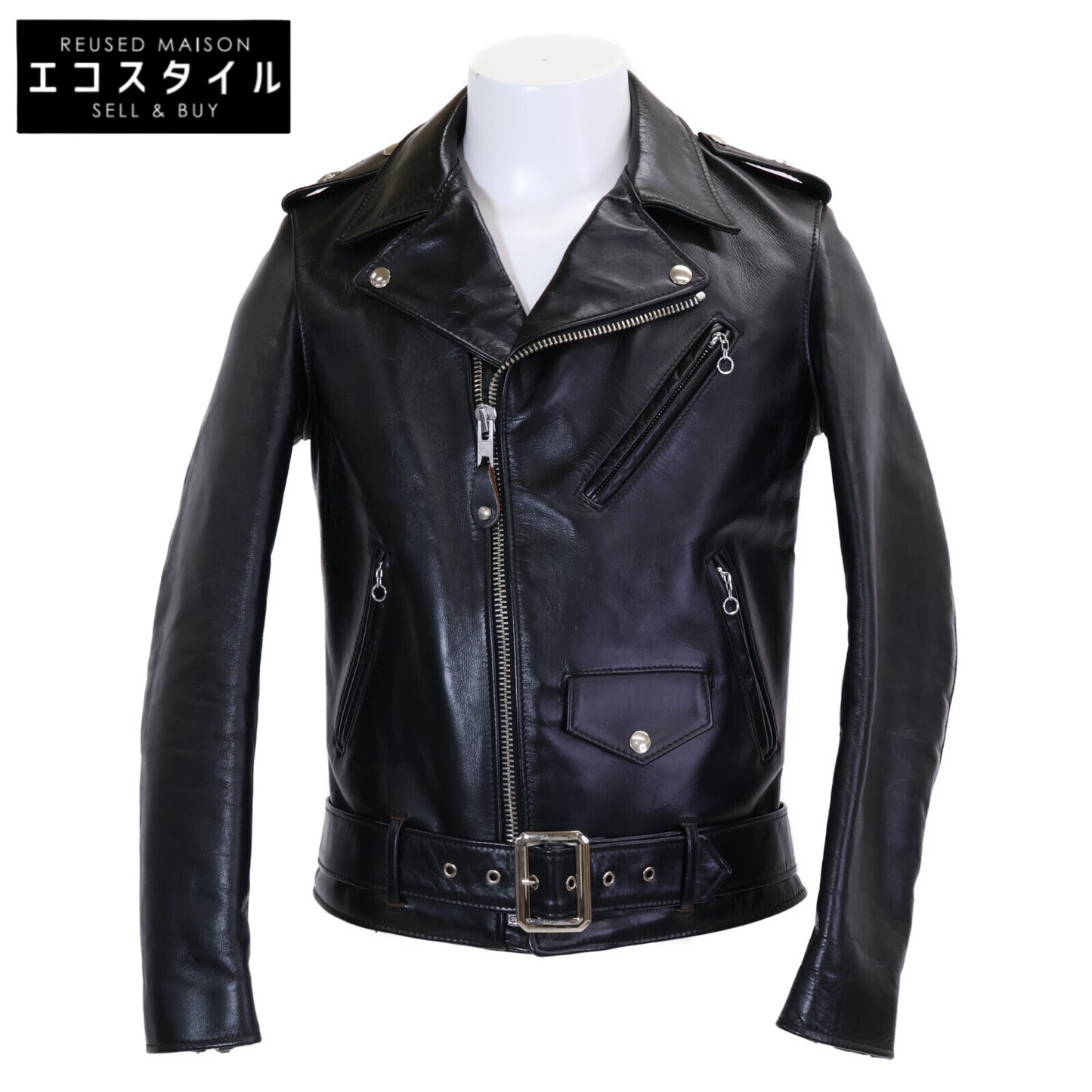 schott ショット 直営店限定 7822950022 613SJH SPECIAL HORSEHIDE ONESTAR ベジタブルタンニン鞣し 茶芯 ダブルライダースジャケット ジャケット