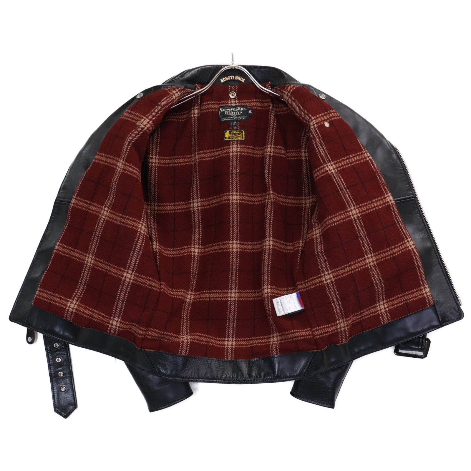 schott ショット 直営店限定 7822950022 613SJH SPECIAL HORSEHIDE ONESTAR ベジタブルタンニン鞣し 茶芯 ダブルライダースジャケット ジャケット