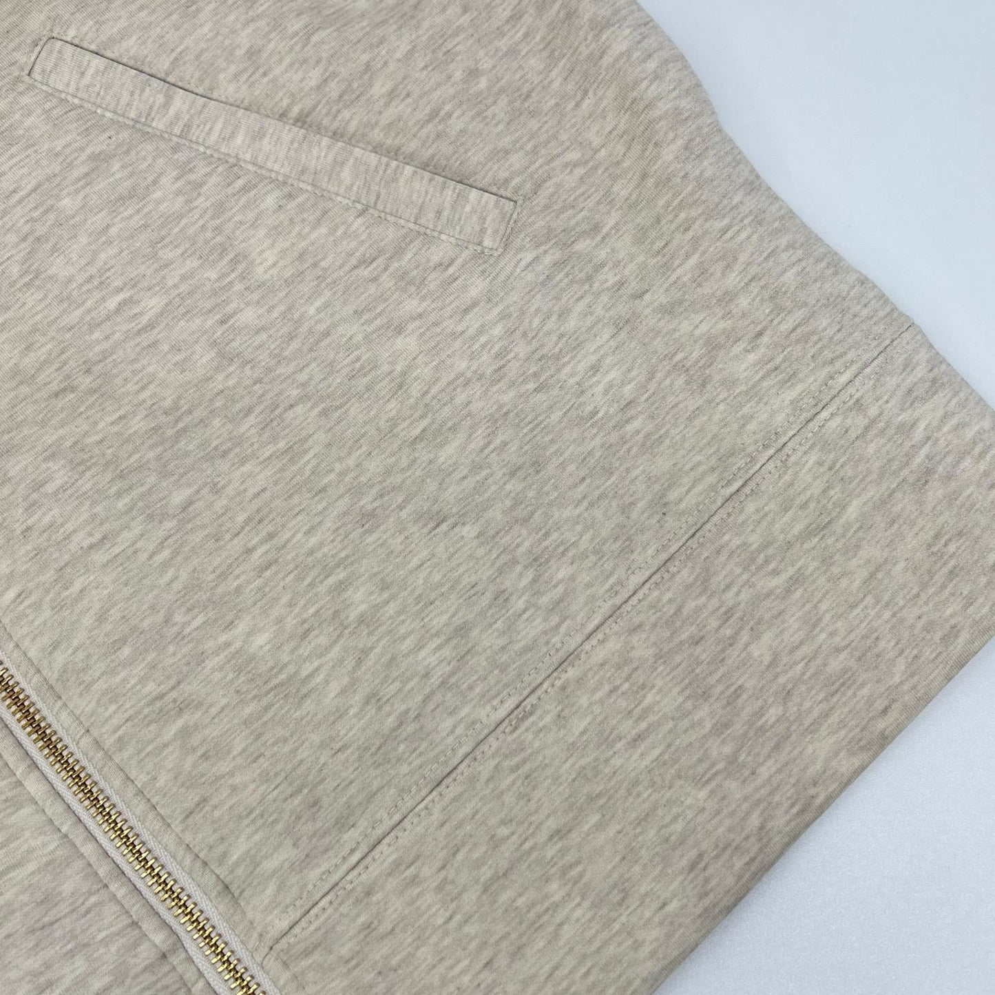Spick&Span スピック＆スパン 26年製 26-070-200-9065 クリームホワイト コットン混 ストレッチジップフードパーカー トップス