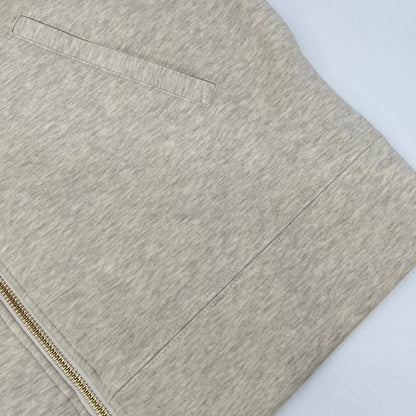 Spick&Span スピック＆スパン 26年製 26-070-200-9065 クリームホワイト コットン混 ストレッチジップフードパーカー トップス