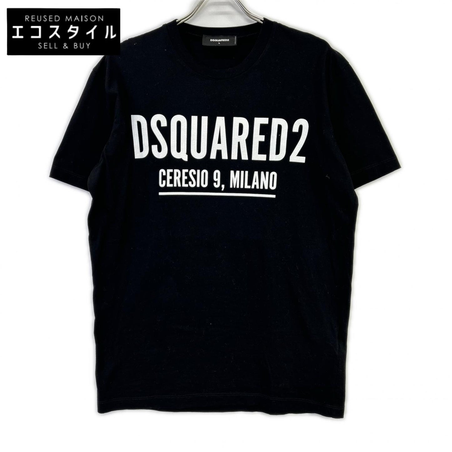 DSQUARED2 ディースクエアード S71GD1058 22年 ブラック Ceresio9 Cool T-Shirt Tシャツ トップス