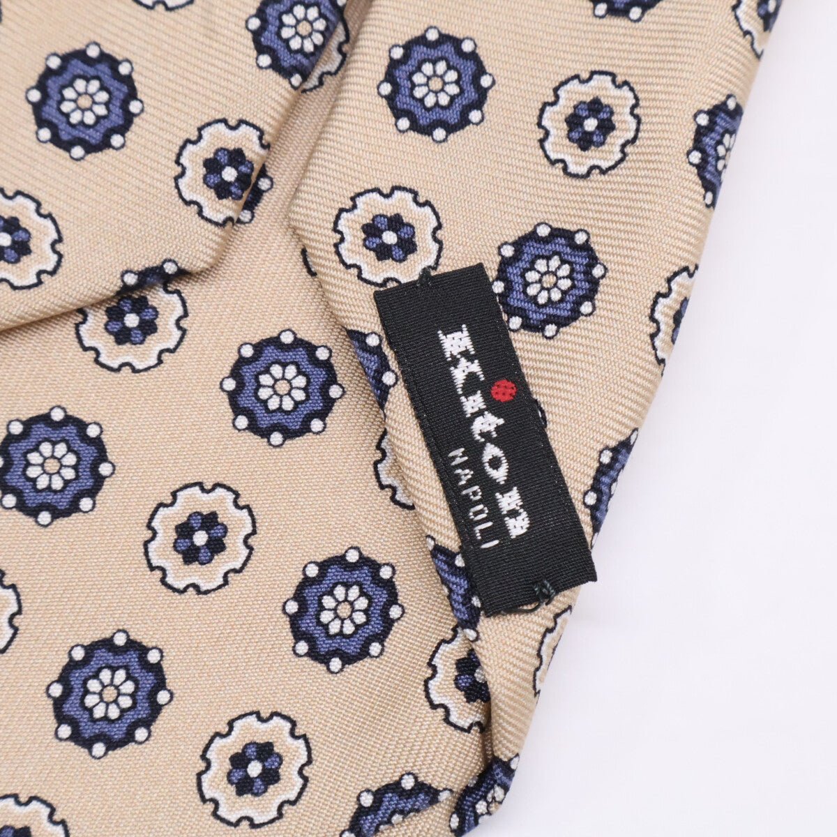 Kiton キートン セッテピエゲ 総柄 シルク ネクタイ