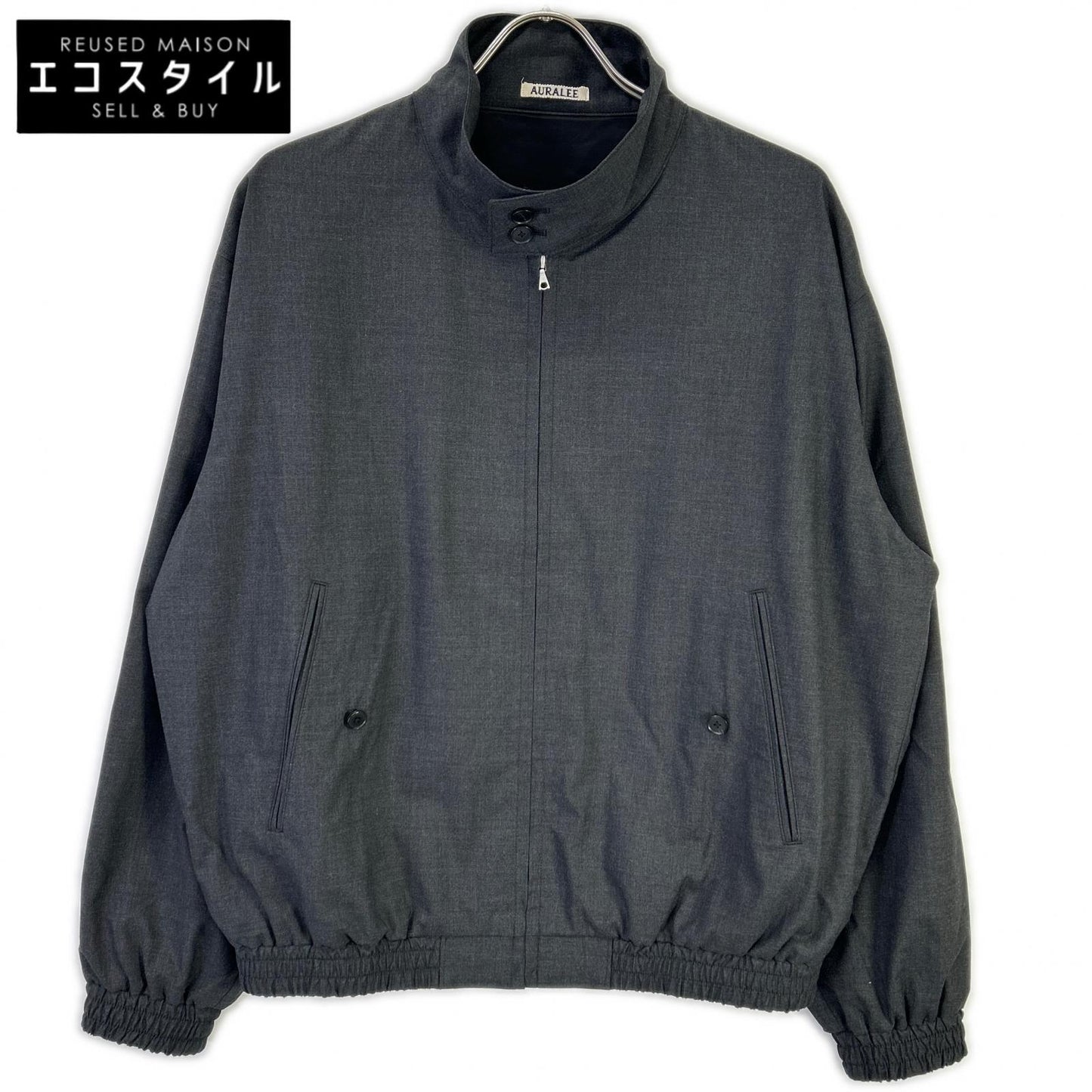 AURALEE オーラリー 26SS A26SB01MT トップチャコール ULTRA FINE TROPICAL WOOL ZIP BLOUSON ジャケット
