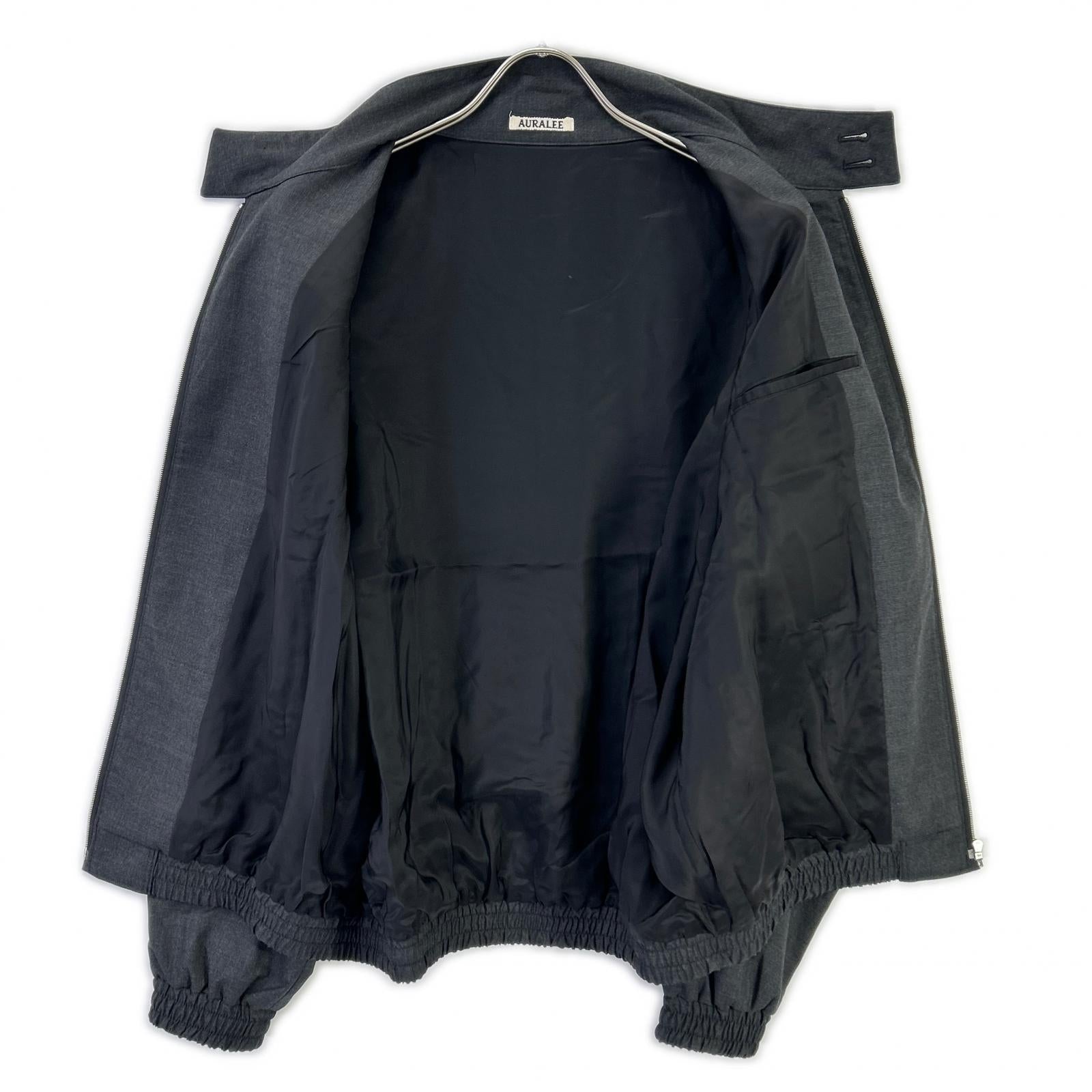 AURALEE オーラリー 26SS A26SB01MT トップチャコール ULTRA FINE TROPICAL WOOL ZIP BLOUSON ジャケット