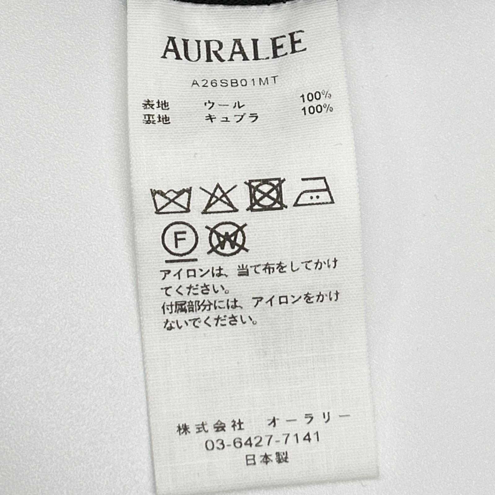 AURALEE オーラリー 26SS A26SB01MT トップチャコール ULTRA FINE TROPICAL WOOL ZIP BLOUSON ジャケット