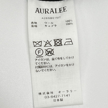 AURALEE オーラリー 26SS A26SB01MT トップチャコール ULTRA FINE TROPICAL WOOL ZIP BLOUSON ジャケット