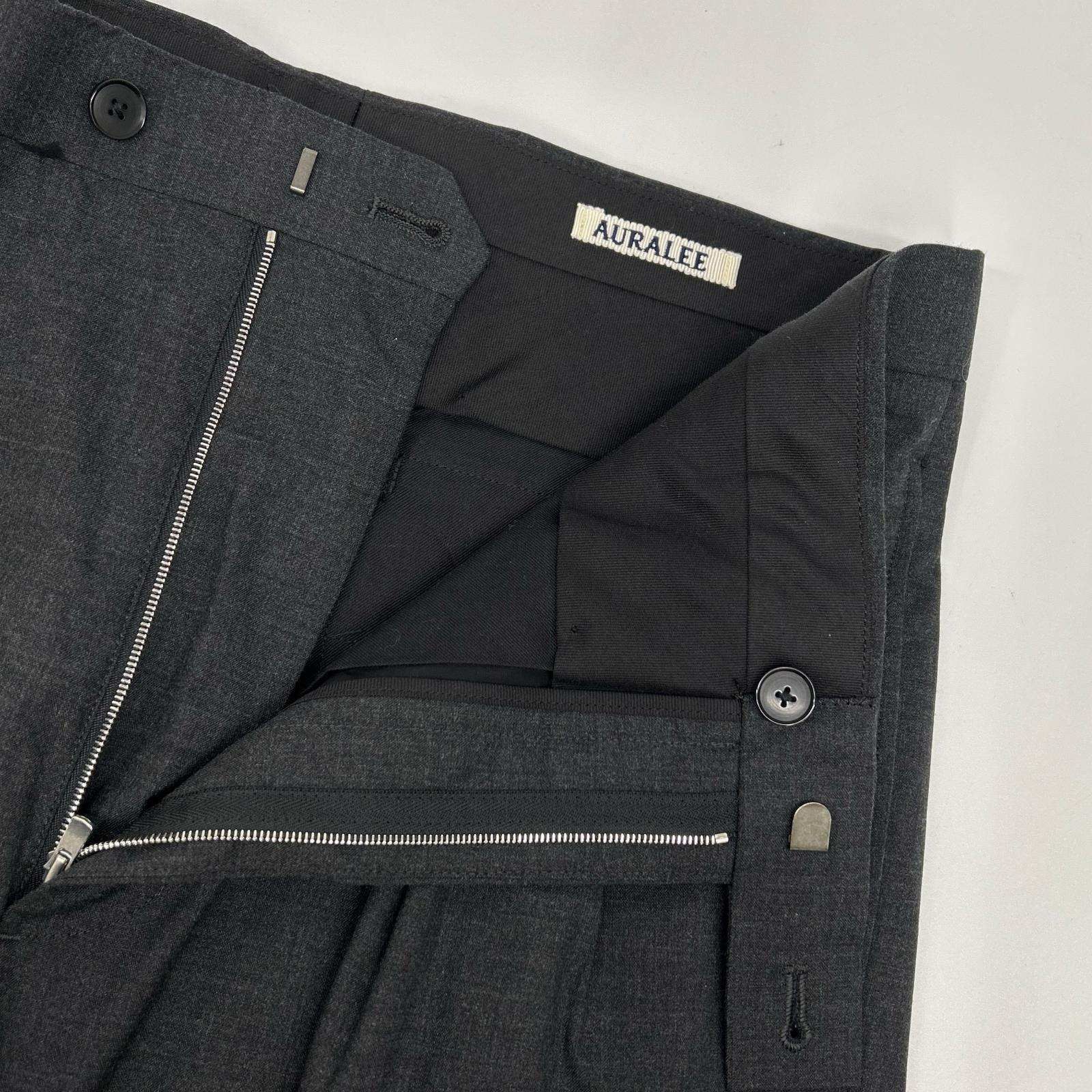 AURALEE オーラリー 26SS A26SP02MT トップチャコール ULTRA FINE TROPICAL WOOL TWO-TUCK SLACKS ボトムス