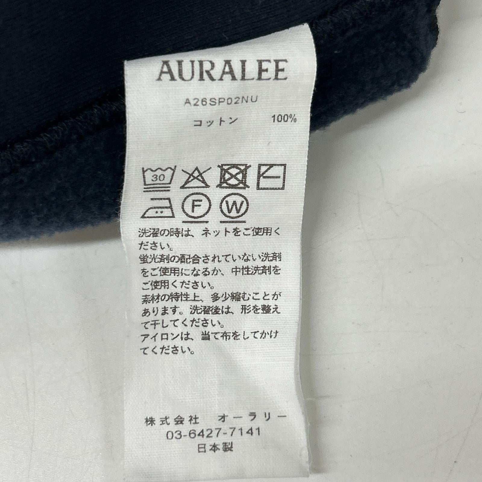 AURALEE オーラリー 26SS A26SP02NU インクブラック ELASTIC HIGH GAUGE SWEAT P/O トップス