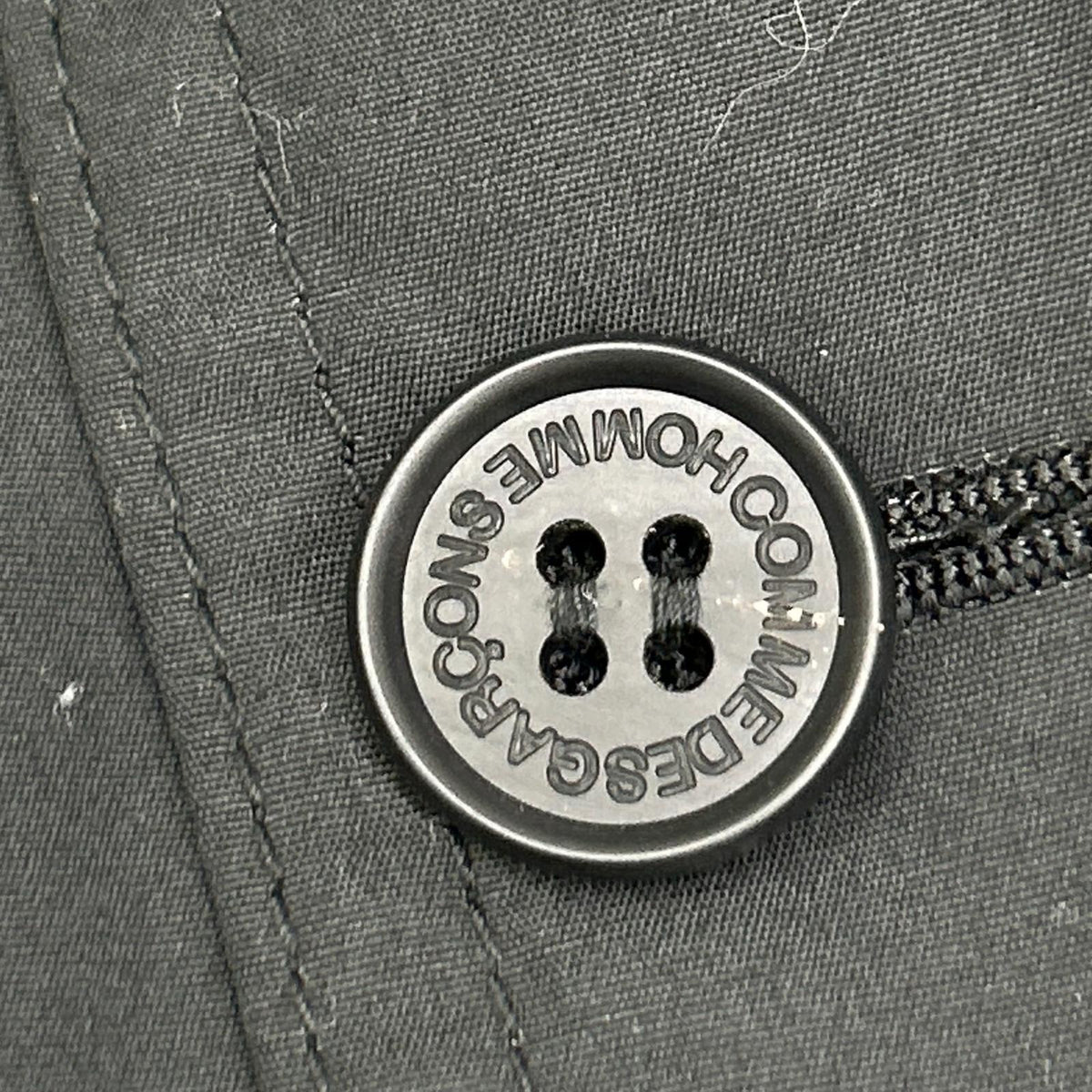 COMME des GARÇONS HOMME 26SS HQ-J103 black cotton broadcloth jacket with center vent and patch pockets