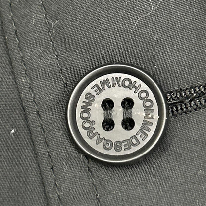 COMME des GARÇONS HOMME 26SS HQ-J103 black cotton broadcloth jacket with center vent and patch pockets