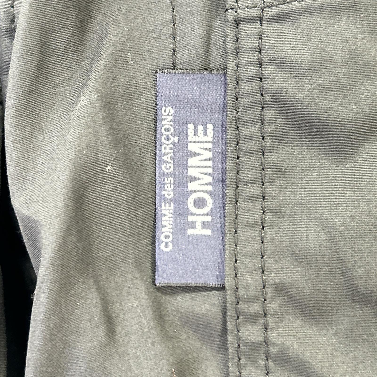 COMMEdesGARCONS HOMME コムデギャルソンオム 26SS HQ-P103 ブラック ドローストリング テーパード 綿ブロードベイカーパンツ ボトムス