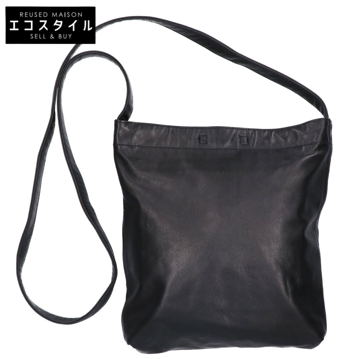 YOKOSAKAMOTO excellent condition YS-BAG-LE-KIP-M RESEARCHER BAG - MEDIUM leather shoulder bag