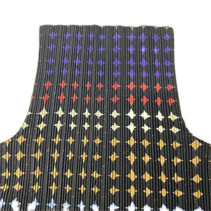 PLEATS PLEASE プリーツプリーズ ブラック×マルチカラー ネオンサイン ハイネックトップス トップス