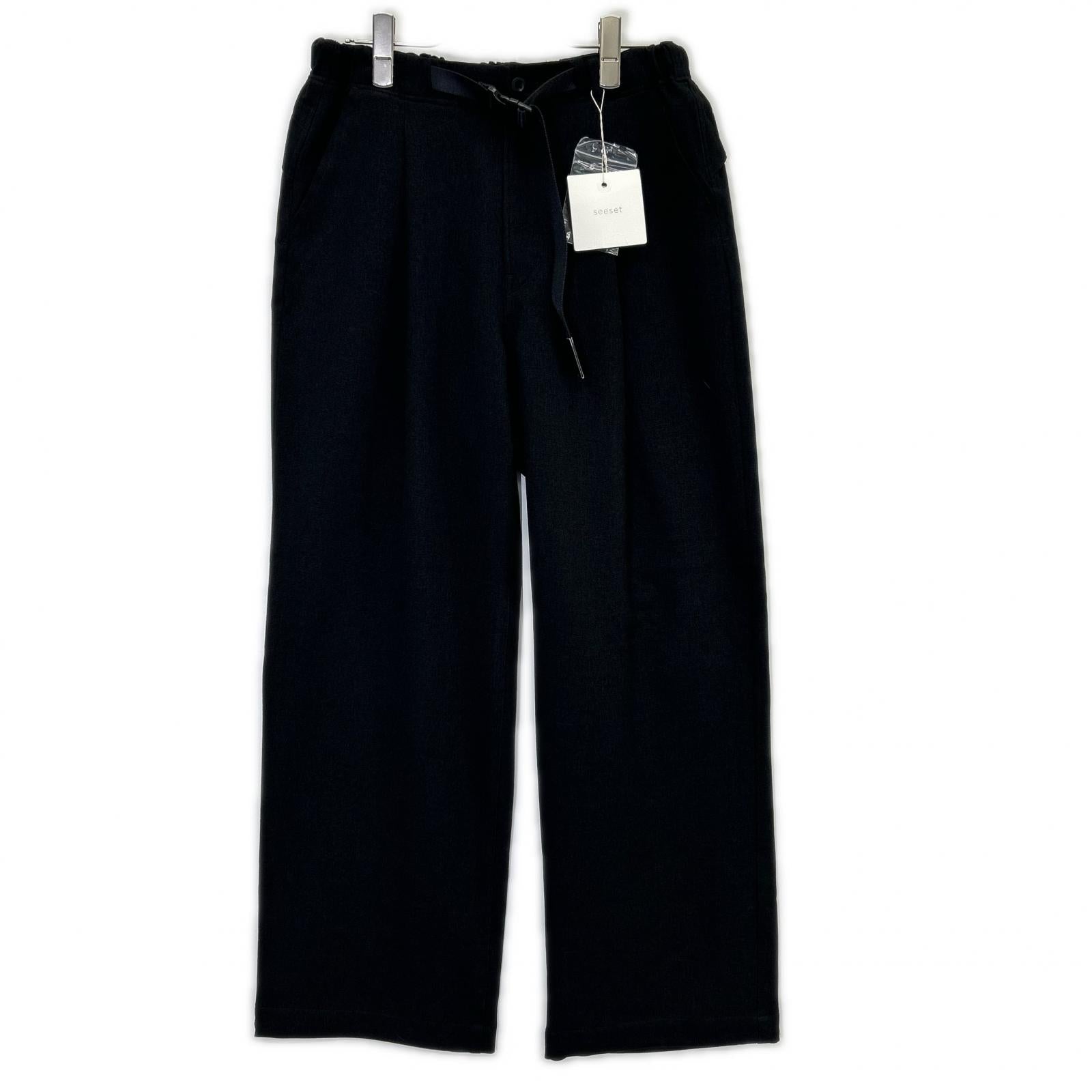 SEESET SeeSet Black Utility Wide Straight Pants Bottoms