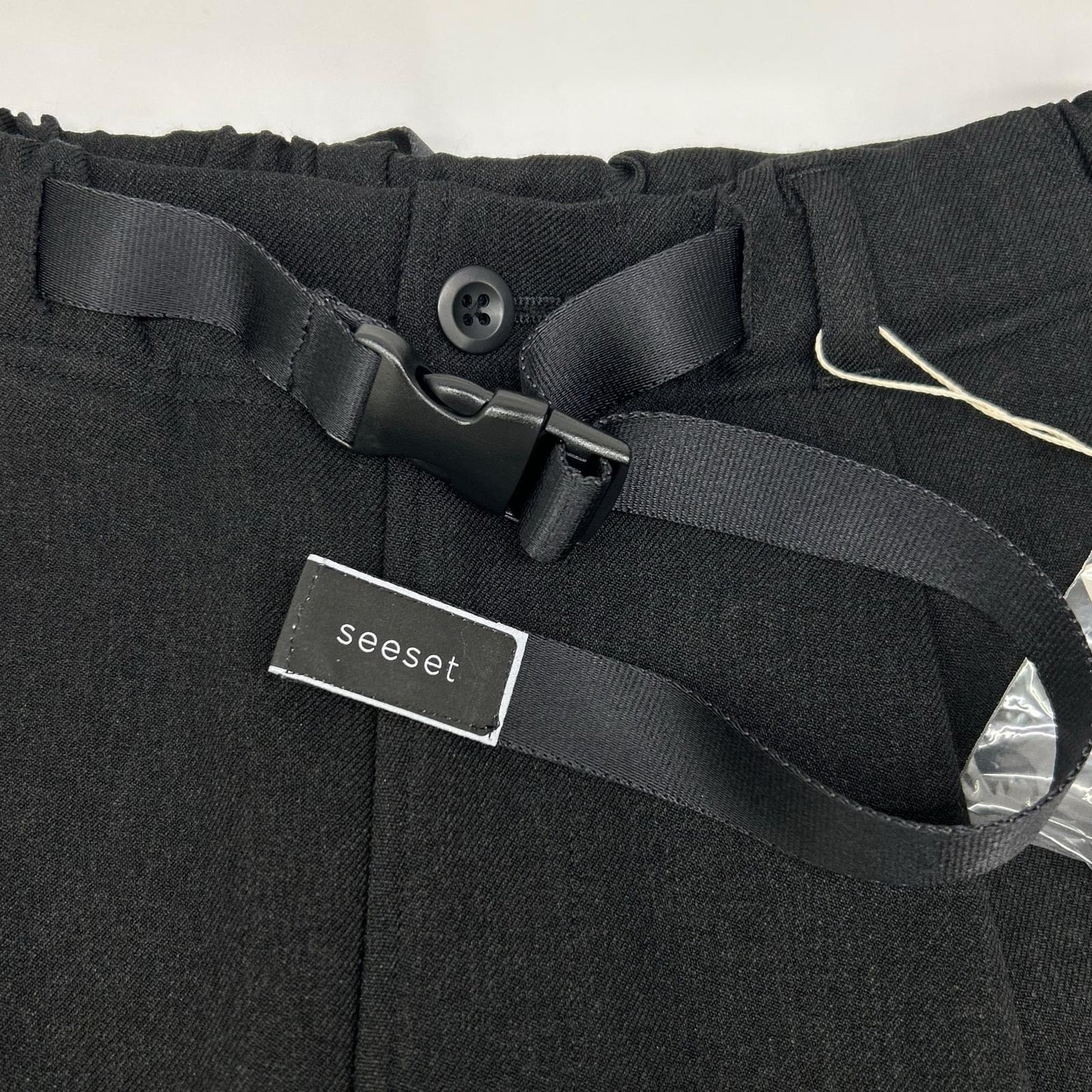 SEESET SeeSet Black Utility Wide Straight Pants Bottoms
