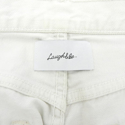 Laugh & be... ラフアンドビー ペイント加工 リメイクデニムパンツ ボトムス メンズ ホワイト W32 ボトムス