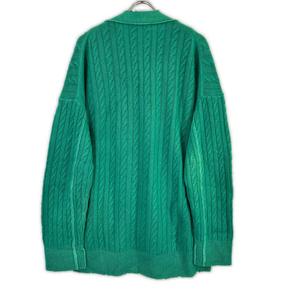 CURRENTAGE カレンテージ グリーン ダメージ加工 V-neck Cardigan トップス
