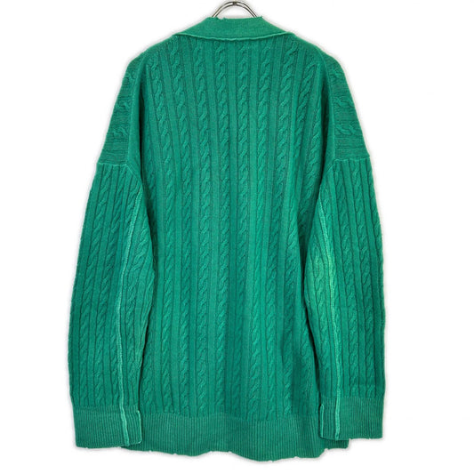 CURRENTAGE カレンテージ グリーン ダメージ加工 V-neck Cardigan トップス