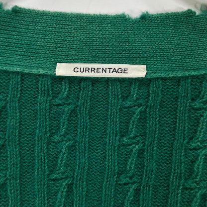 CURRENTAGE カレンテージ グリーン ダメージ加工 V-neck Cardigan トップス