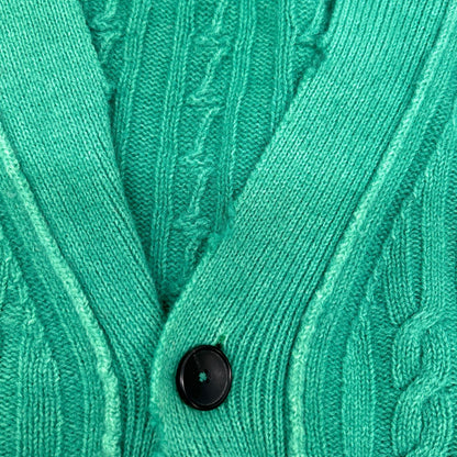 CURRENTAGE カレンテージ グリーン ダメージ加工 V-neck Cardigan トップス