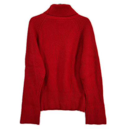 SINME Sinme 23AW Red Medium-Gauge Turtleneck Knit Top
