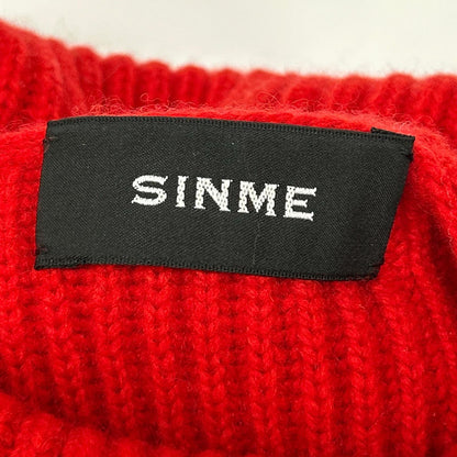 SINME Sinme 23AW Red Medium-Gauge Turtleneck Knit Top