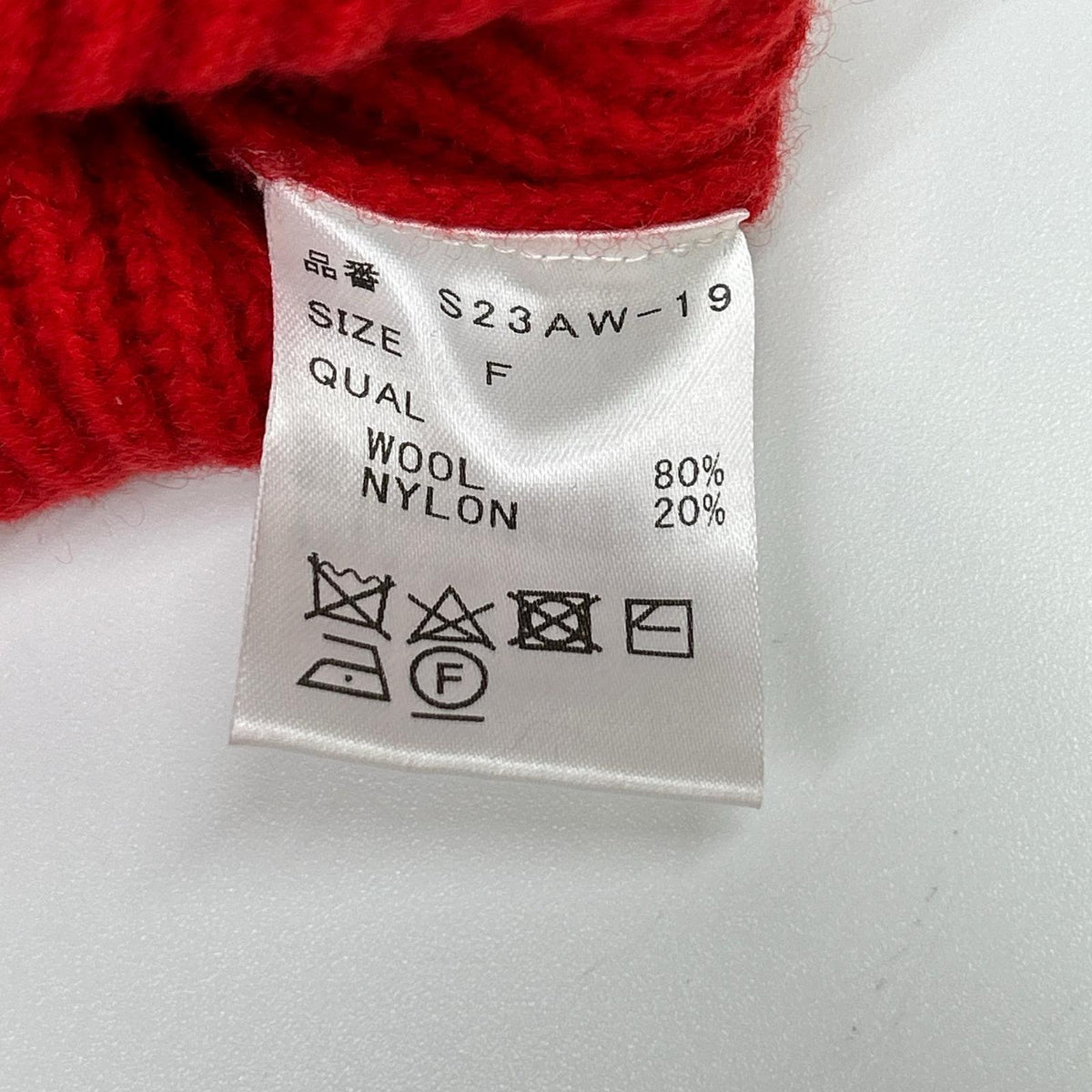 SINME Sinme 23AW Red Medium-Gauge Turtleneck Knit Top