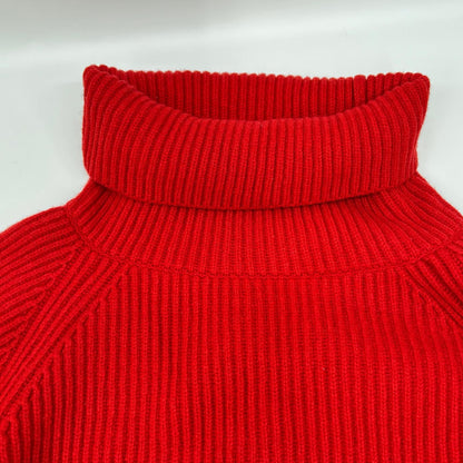SINME Sinme 23AW Red Medium-Gauge Turtleneck Knit Top