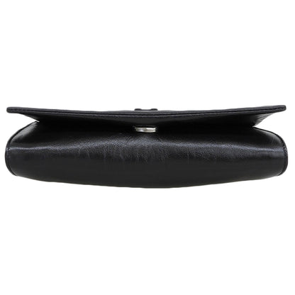 AMI PARIS アミパリス 美品 Voulez-Vous ストラップ ウォレット ロゴ ショルダー バッグ レザー レディース ブラック ULL164.AL0052 ショルダーバッグ