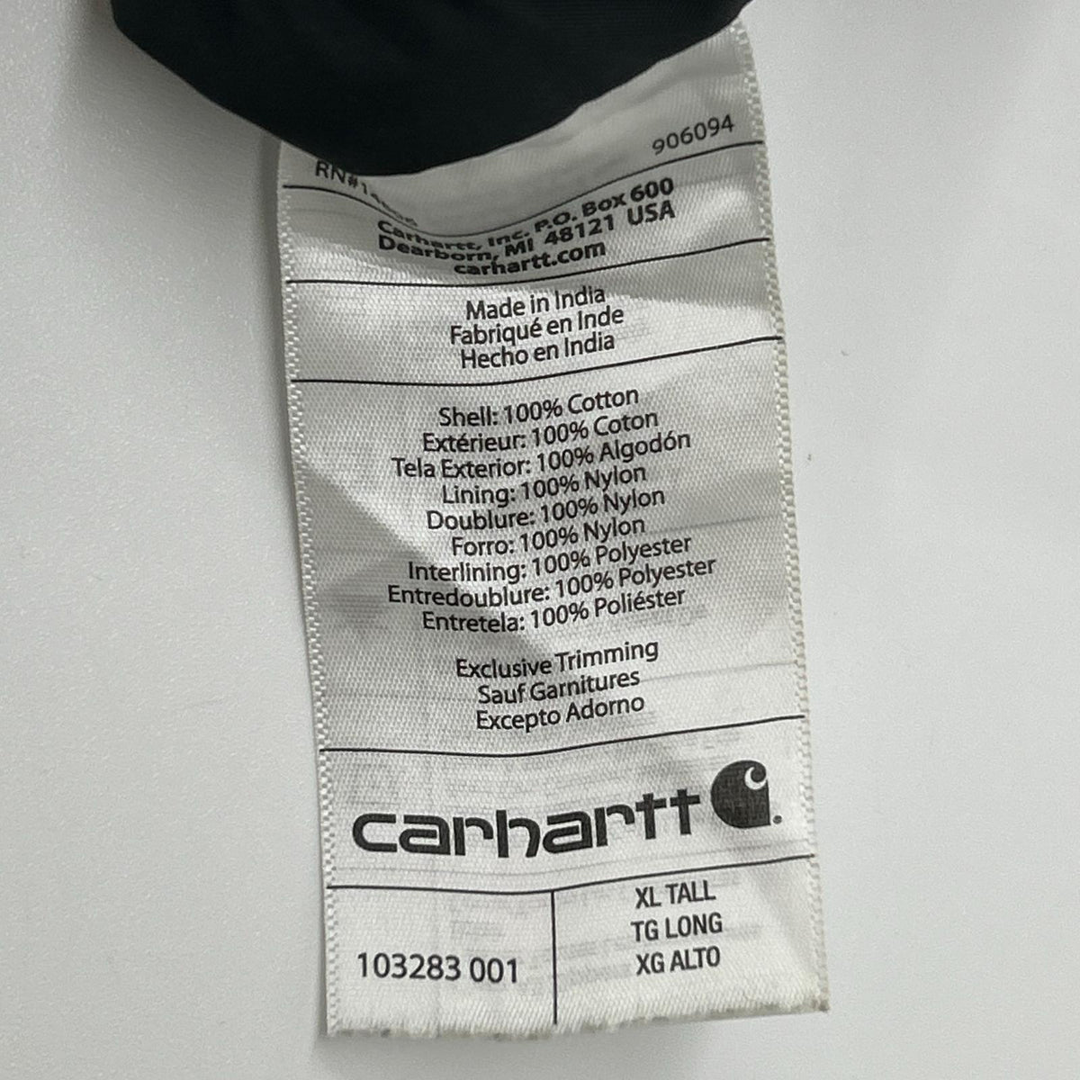 carhartt Carhartt 103283 Black Traditional Duck Work Jacket Jacket