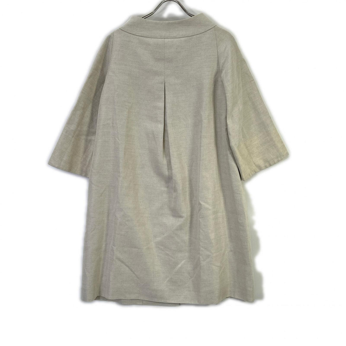 FOXEY BOUTIQUE フォクシーブティック 35221 ベージュ リネン混 Platinum Luxe コートプラチナリュクス スタンドカラー コート コート