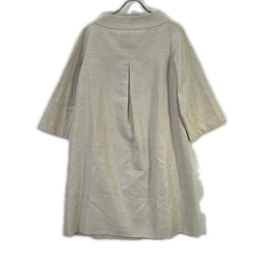 FOXEY BOUTIQUE フォクシーブティック 35221 ベージュ リネン混 Platinum Luxe コートプラチナリュクス スタンドカラー コート コート
