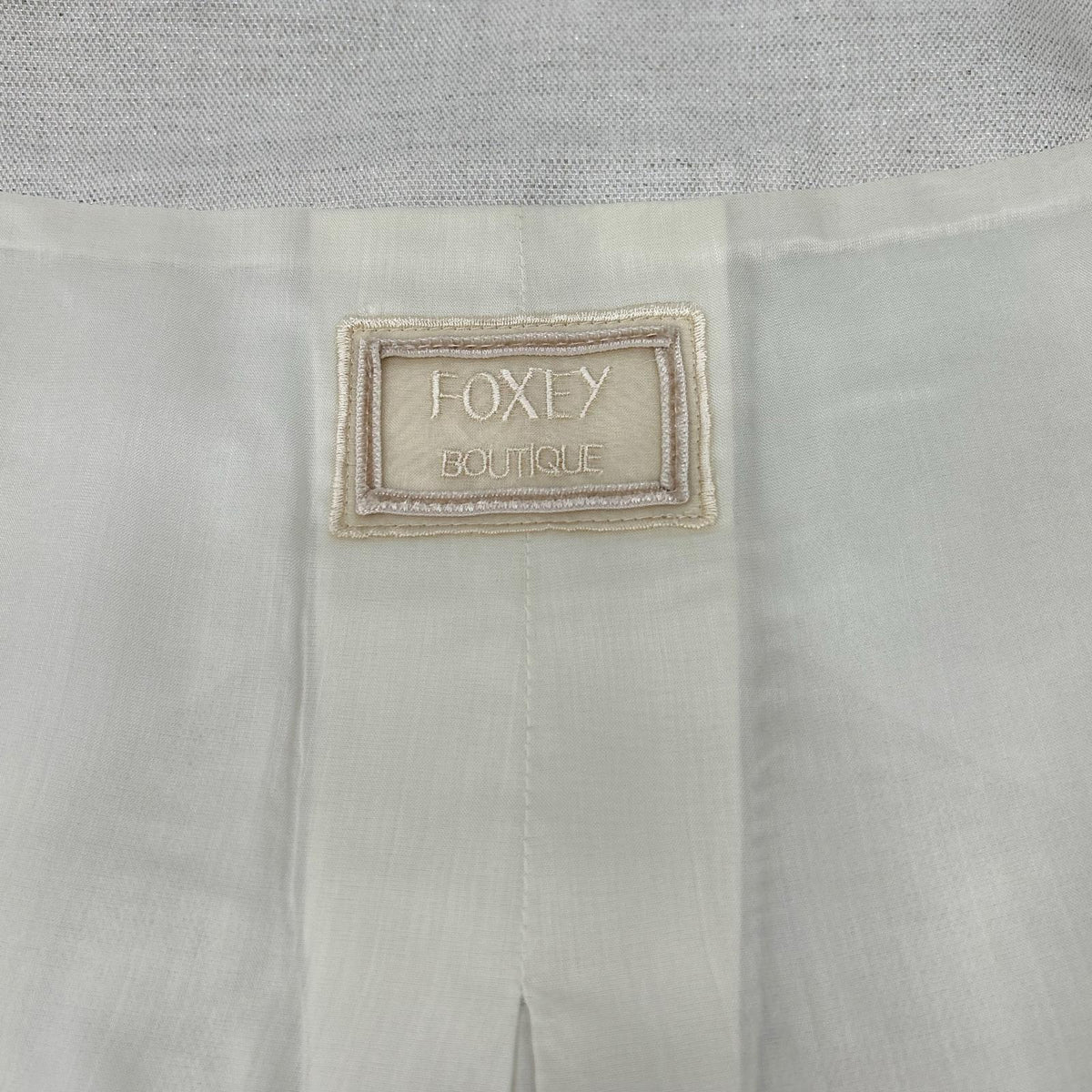 FOXEY BOUTIQUE フォクシーブティック 35221 ベージュ リネン混 Platinum Luxe コートプラチナリュクス スタンドカラー コート コート