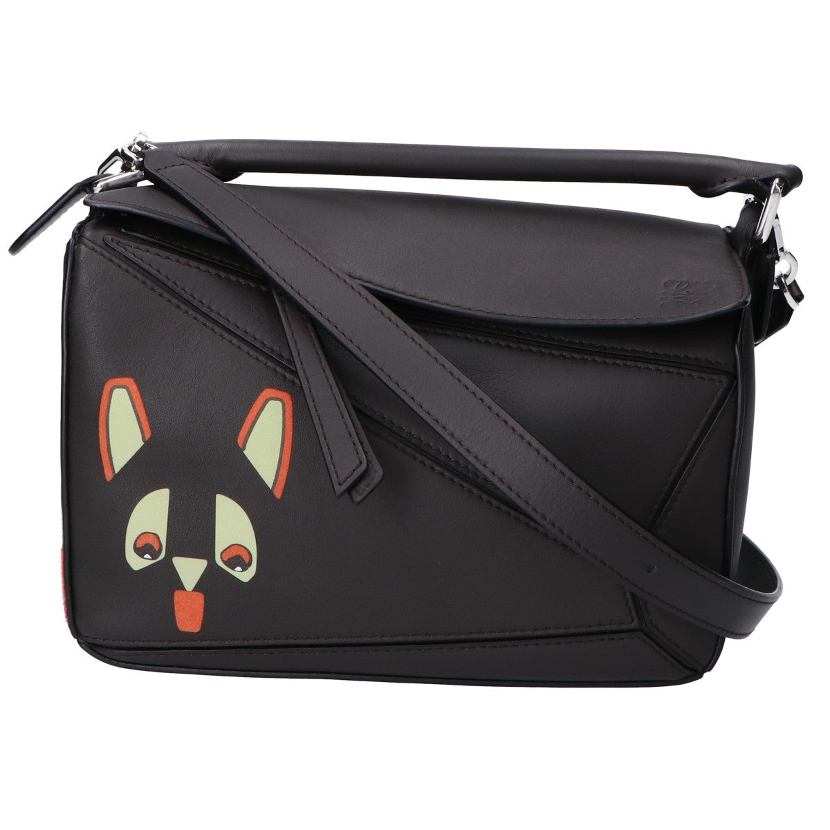 LOEWE ロエベ 美品 クラシックカーフ フューチャリスト キャット パズルバッグ スモール 2WAYショルダーバッグ ハンドバッグ
