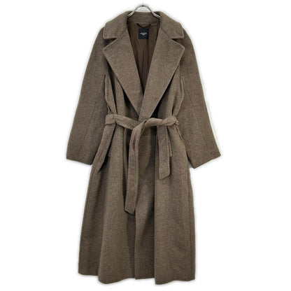 Max MaraWEEKEND Max Mara Weekend 2425016026 Gray Alpaca Mohair TEMPERA Long Gown Coat Coat