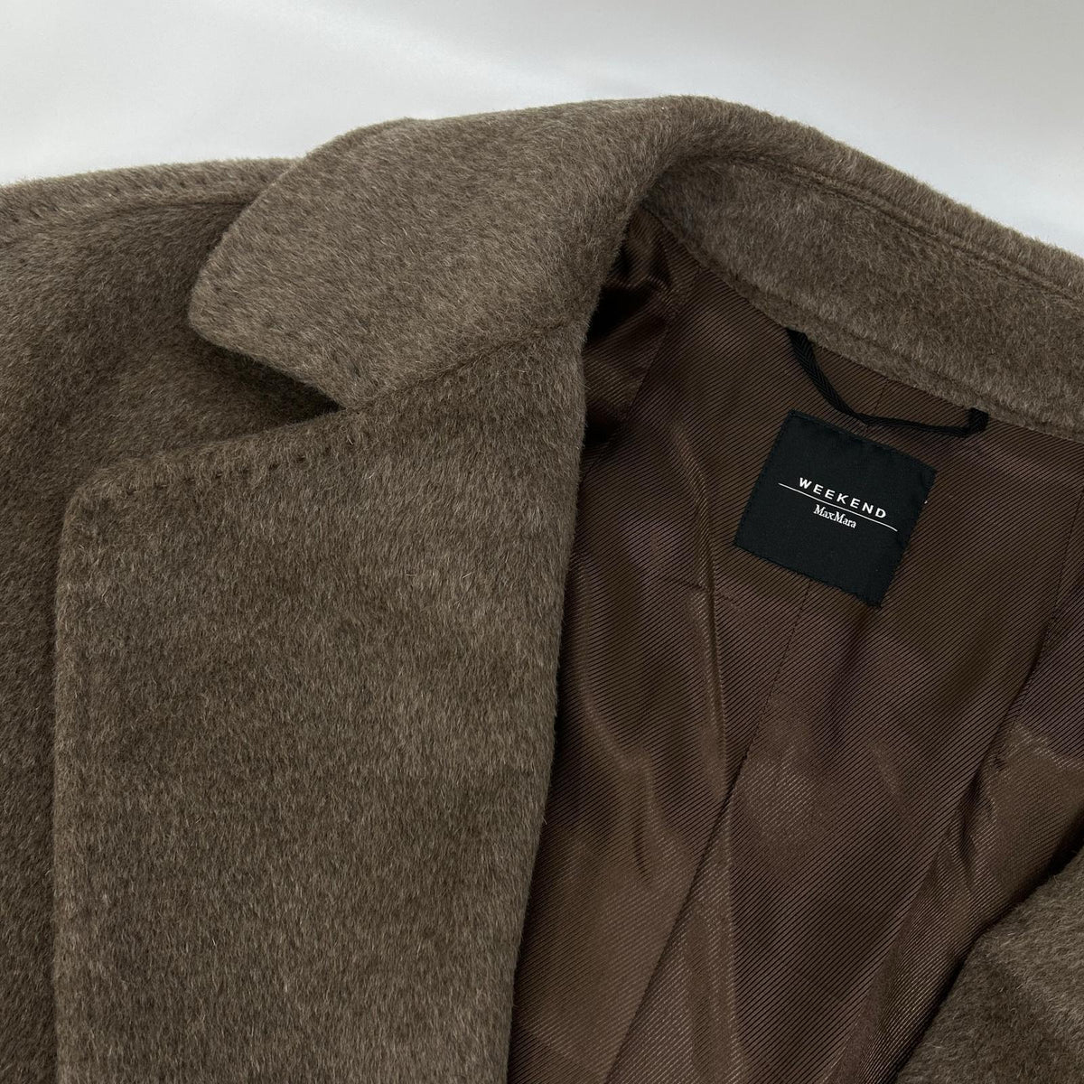 Max MaraWEEKEND Max Mara Weekend 2425016026 Gray Alpaca Mohair TEMPERA Long Gown Coat Coat