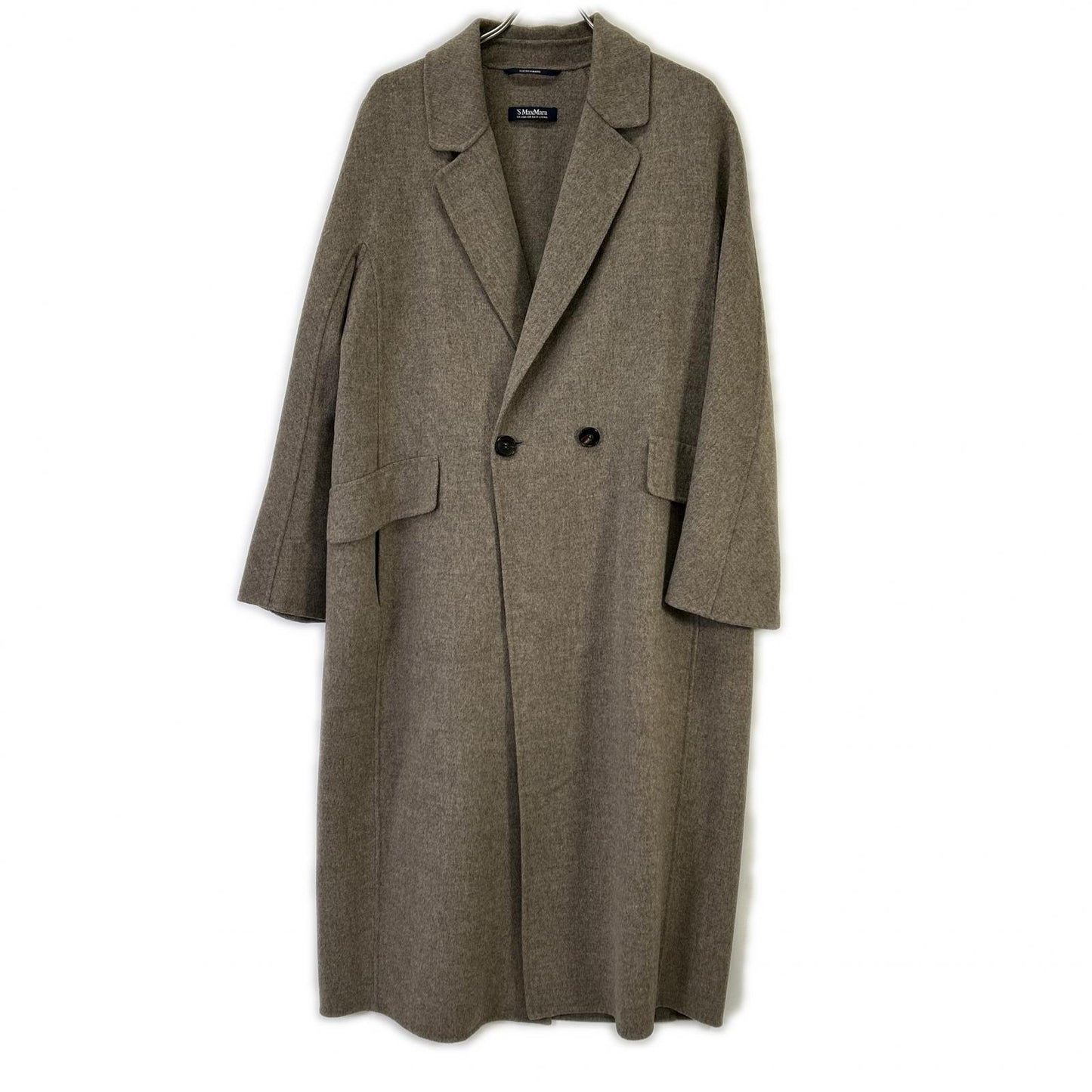 S MaxMara エスマックスマーラ 【CUCITO AMANO】90160899607 グレー ピュアヴァージンウール100 ダブルフェイスロングコート コート