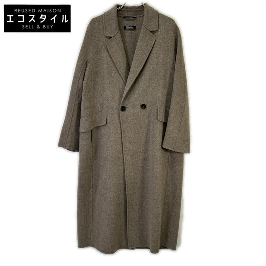 S MaxMara エスマックスマーラ 【CUCITO AMANO】90160899607 グレー ピュアヴァージンウール100 ダブルフェイスロングコート コート
