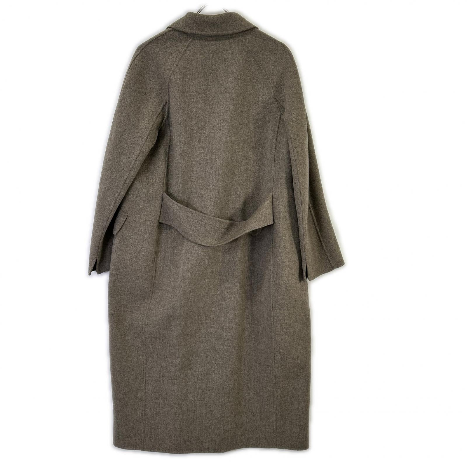 S MaxMara エスマックスマーラ 【CUCITO AMANO】90160899607 グレー ピュアヴァージンウール100 ダブルフェイスロングコート コート