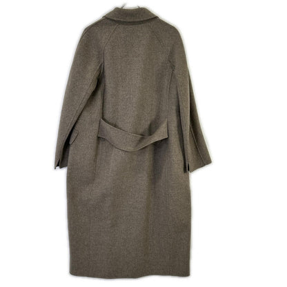 S MaxMara エスマックスマーラ 【CUCITO AMANO】90160899607 グレー ピュアヴァージンウール100 ダブルフェイスロングコート コート