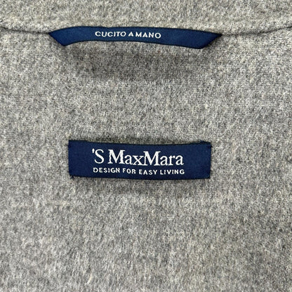S MaxMara エスマックスマーラ 【CUCITO AMANO】90160899607 グレー ピュアヴァージンウール100 ダブルフェイスロングコート コート